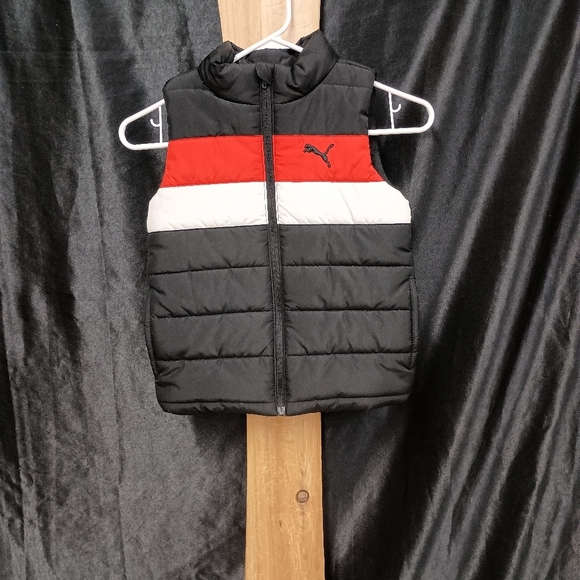 Puma Kids Vest - Black, Red, and White - Picture 1 of 8